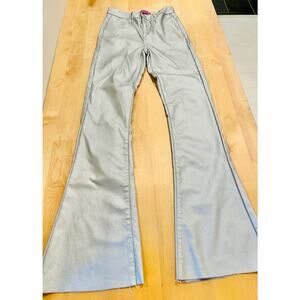 Edikted Silver Boot Cut Jeans Women's size S stretchy
